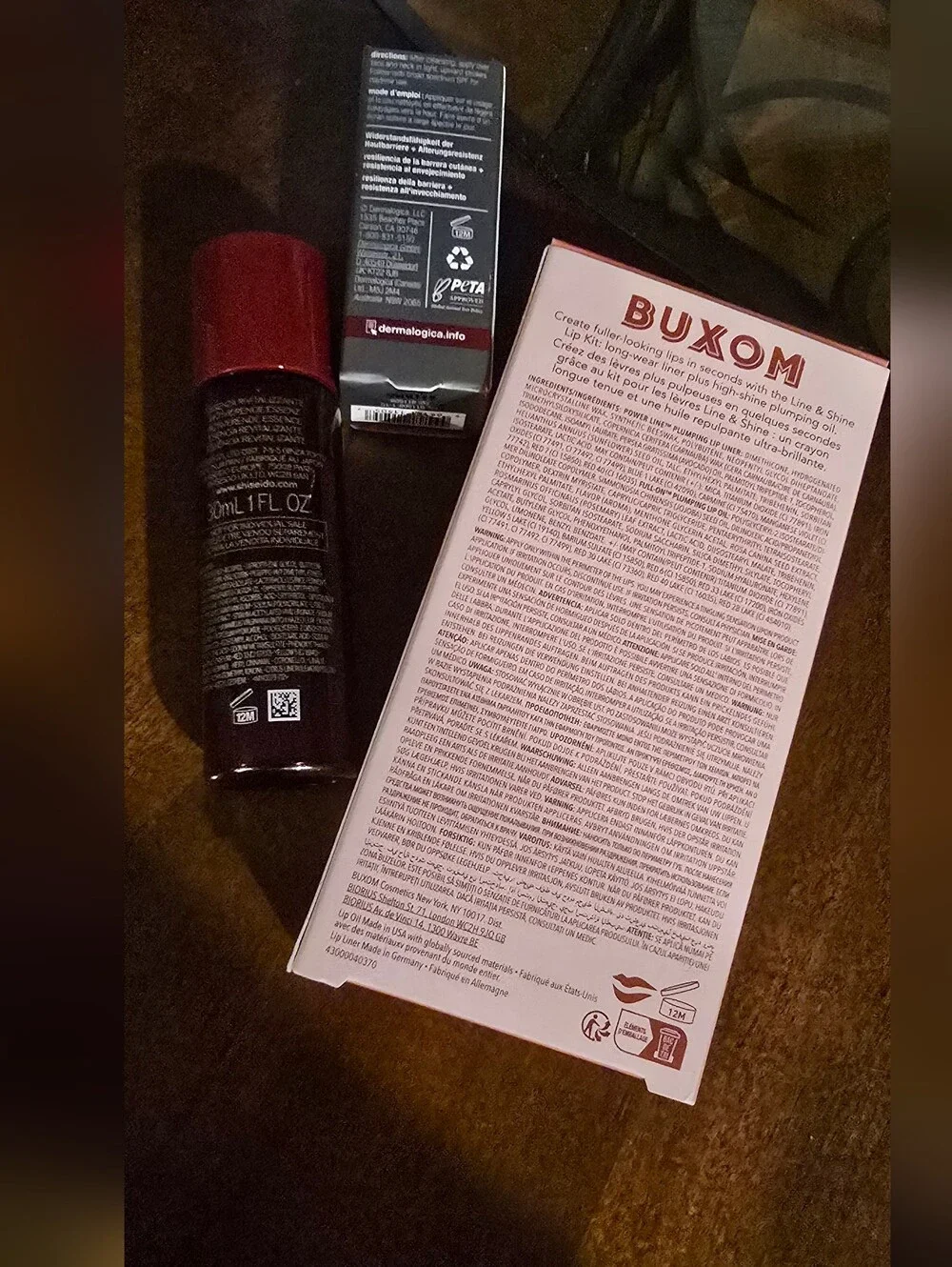 Beauty Bundle, NWT, Buxom Lip Gloss Set, Shisheido Serum, Dermatologica